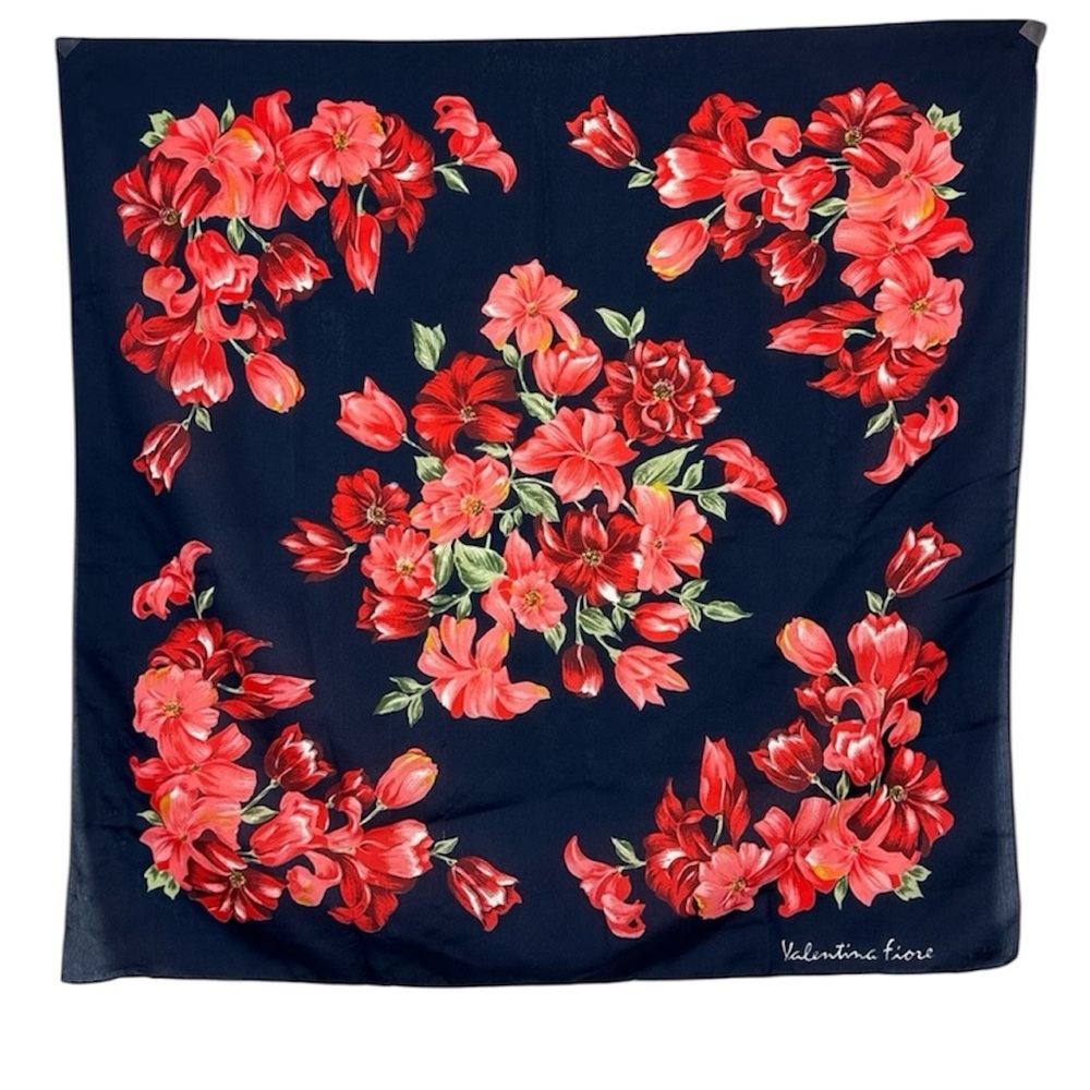 Valentina Fiore Square Floral Scarf 30”